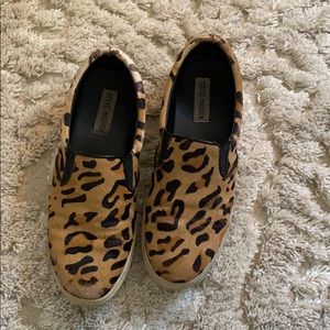 Cheetah Print Pony Hair Sneakers